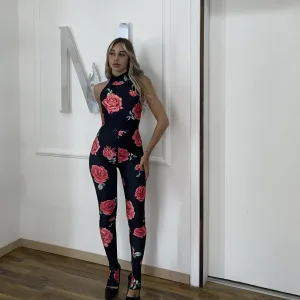 Jumpsuit con rose