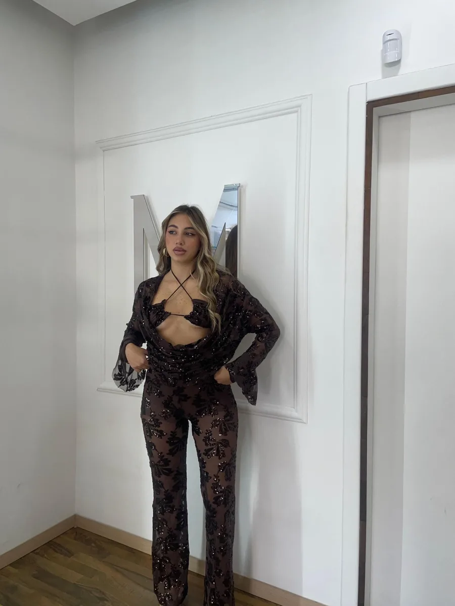 Coordinato con paillettes