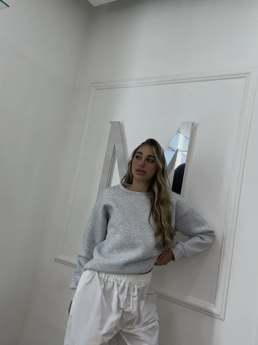 Felpa felpata grigia