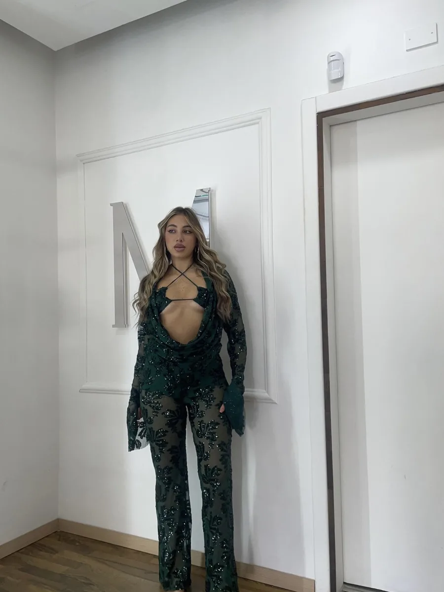 Coordinato con paillettes