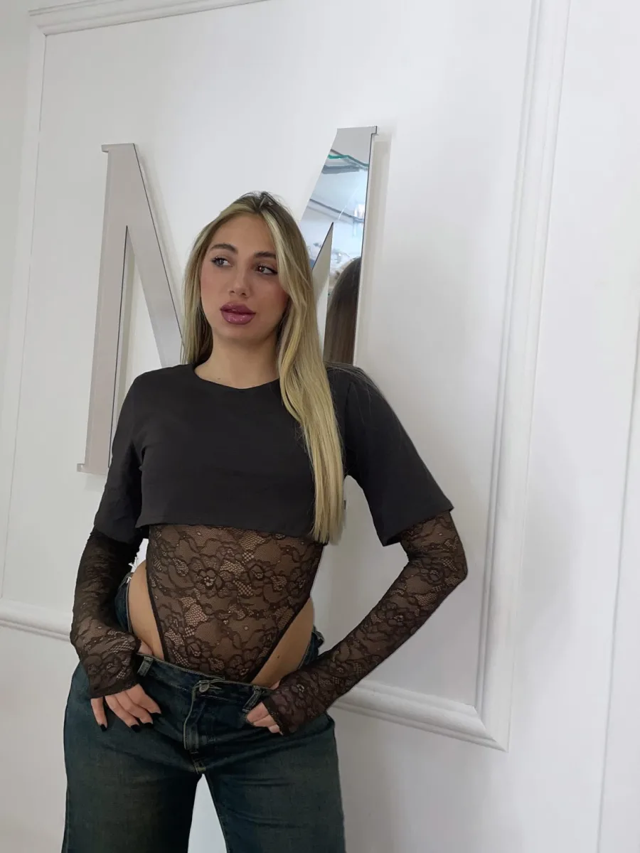 Body sgambato in pizzo