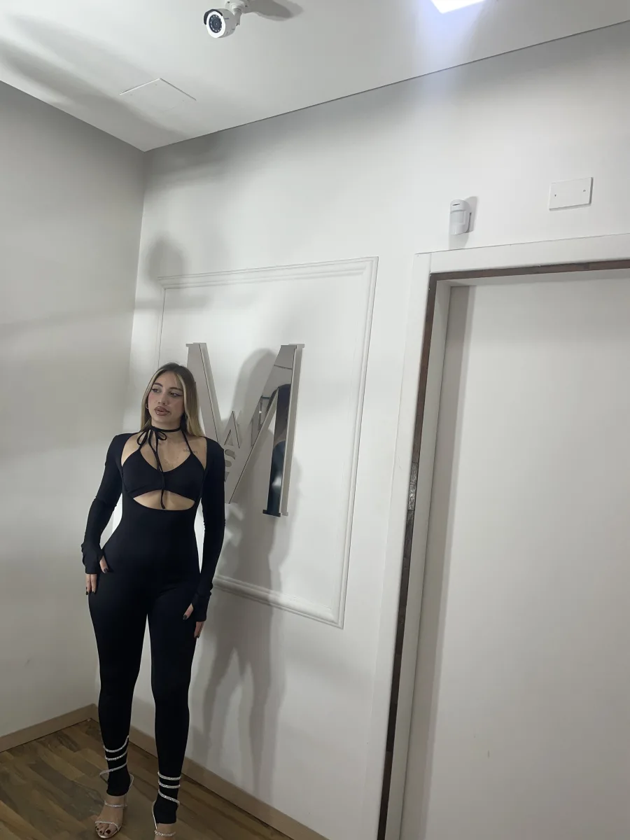 Jumpsuit con Bikini Top Nera
