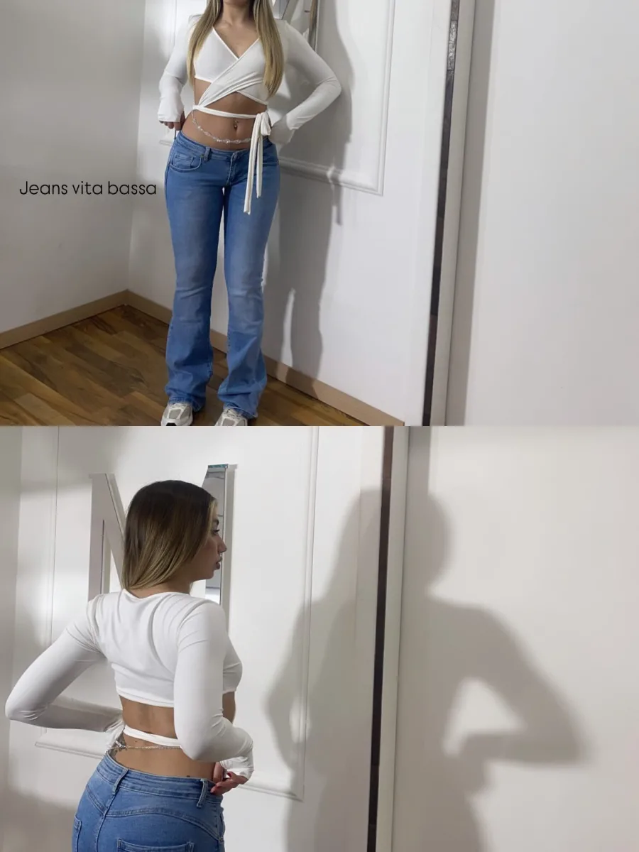 Jeans a zampa vita bassa