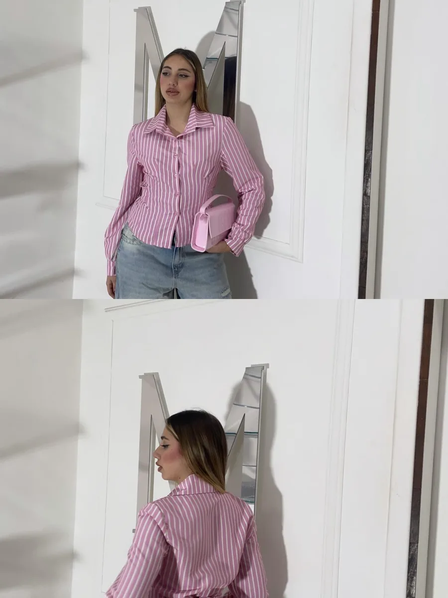 Camicia regolabile rosa