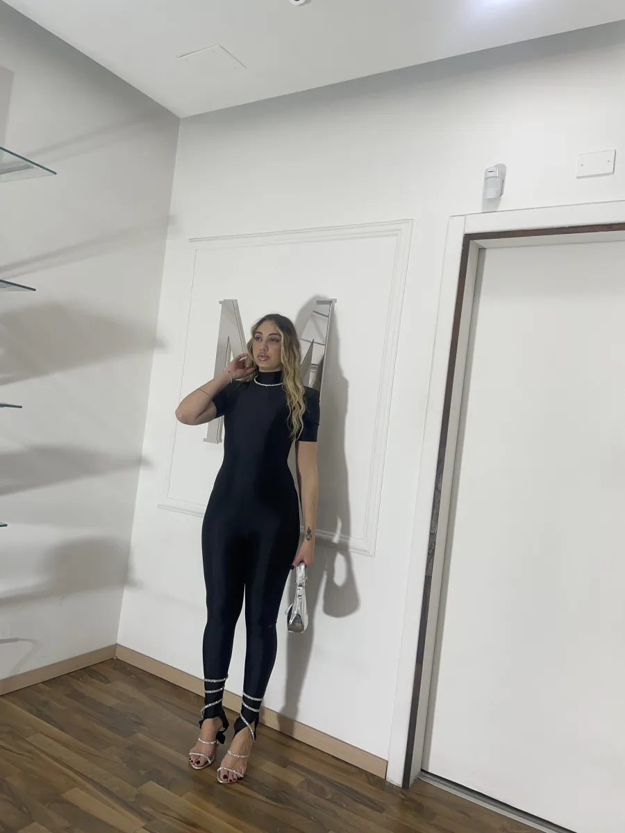 Jumpsuit collo alto nera