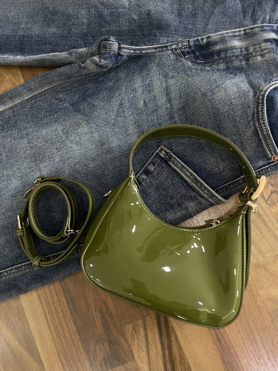Glossy bag verde