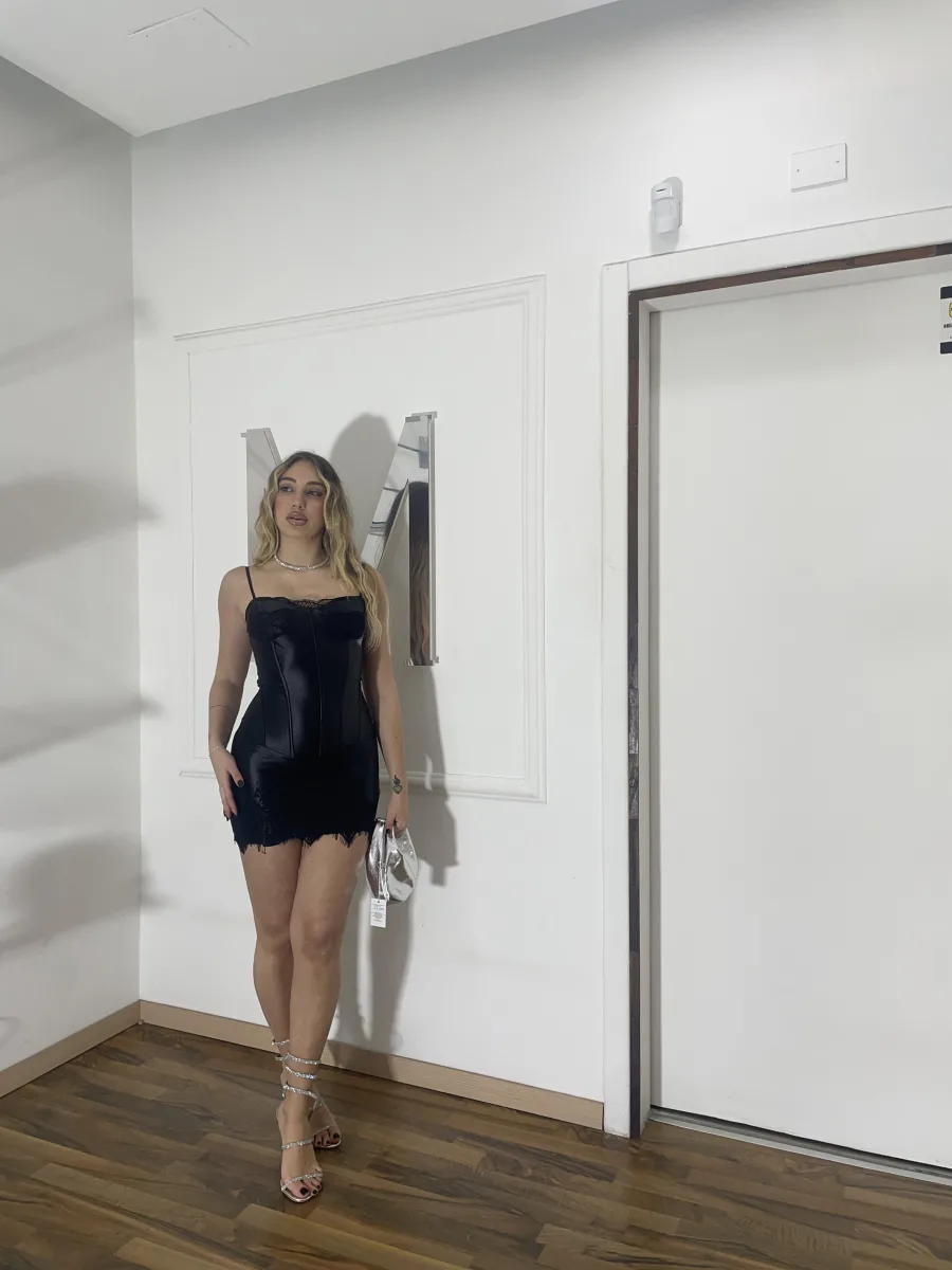 Mini Dress Corset Noir