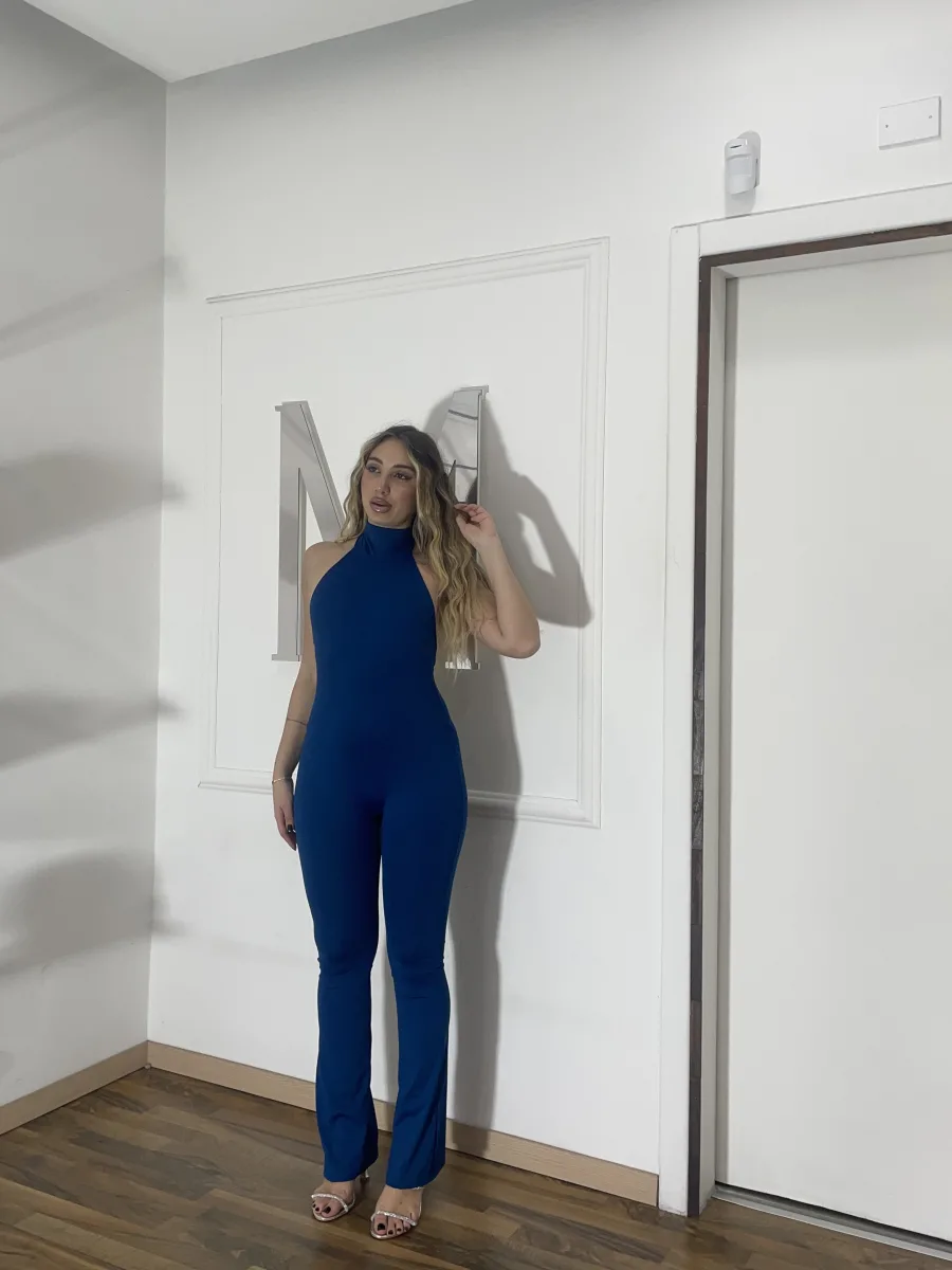 Jumpsuit Blu petrolio Svasata