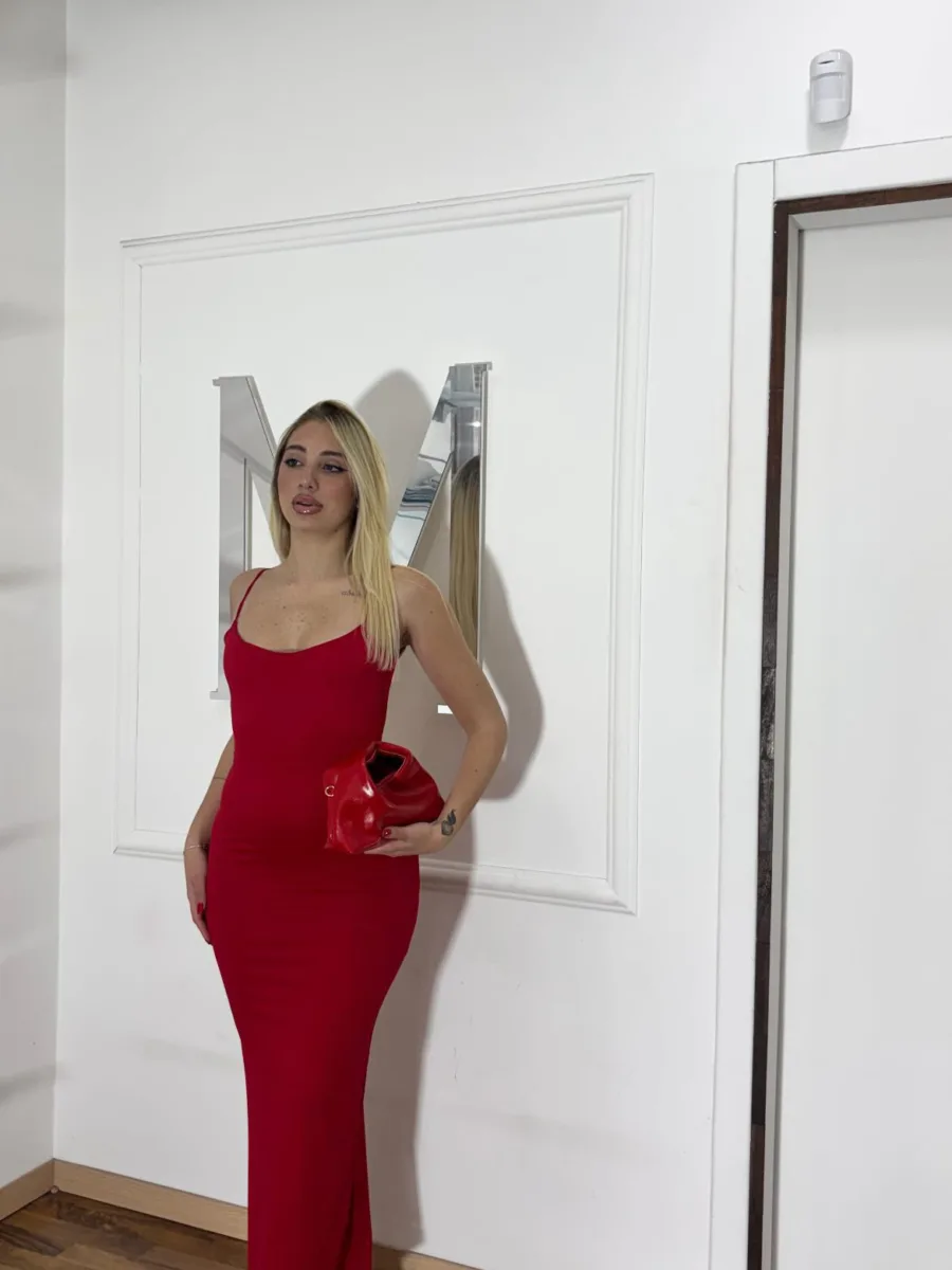 Abito in lycra rosso