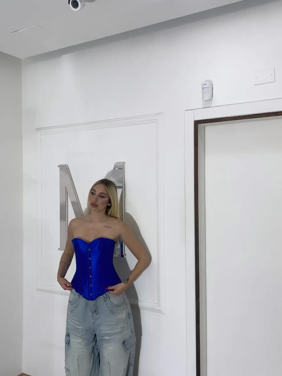 Jeans Wide Leg con Borchie