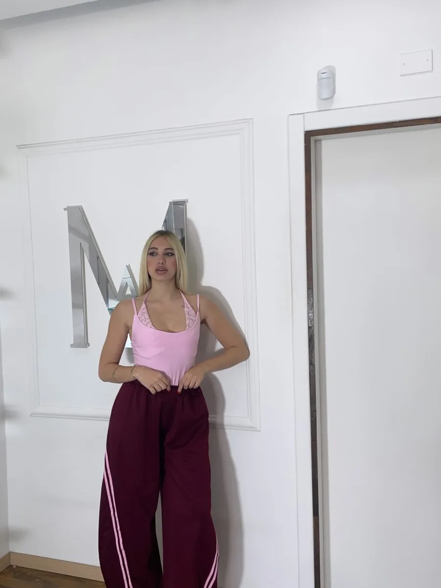 Pantalone sportivo con bande