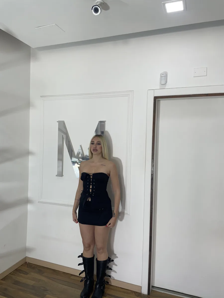 Coordinato corsetto con lacci