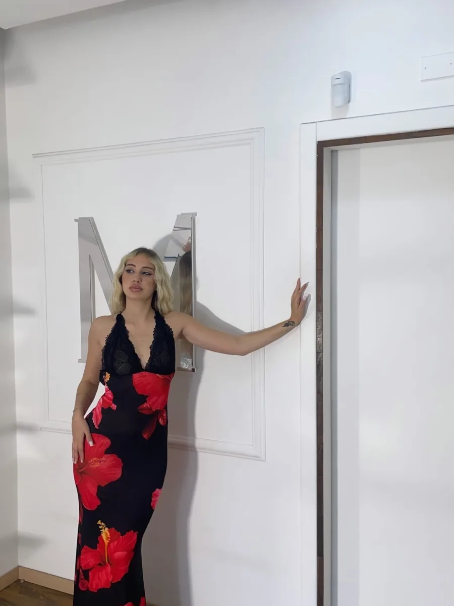 RED FLOWER dress