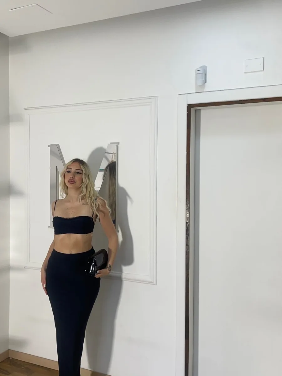 Coordinato in lycra nero