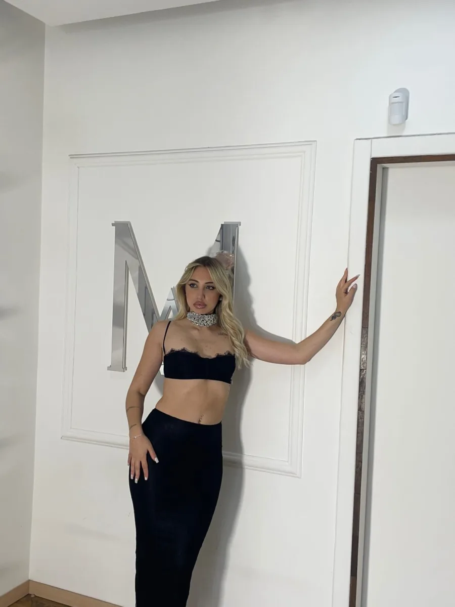 Coordinato in pizzo nero