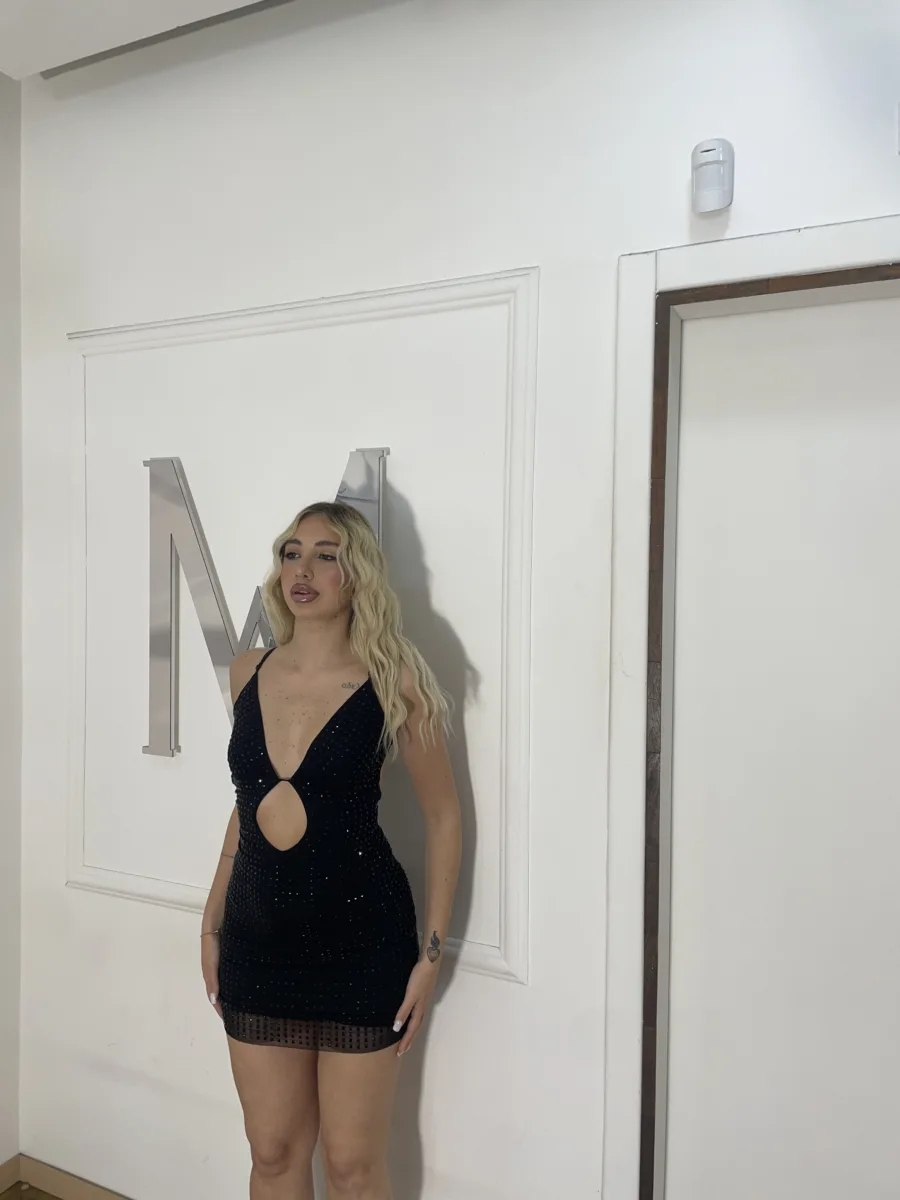 CRYSTAL Dress Nero