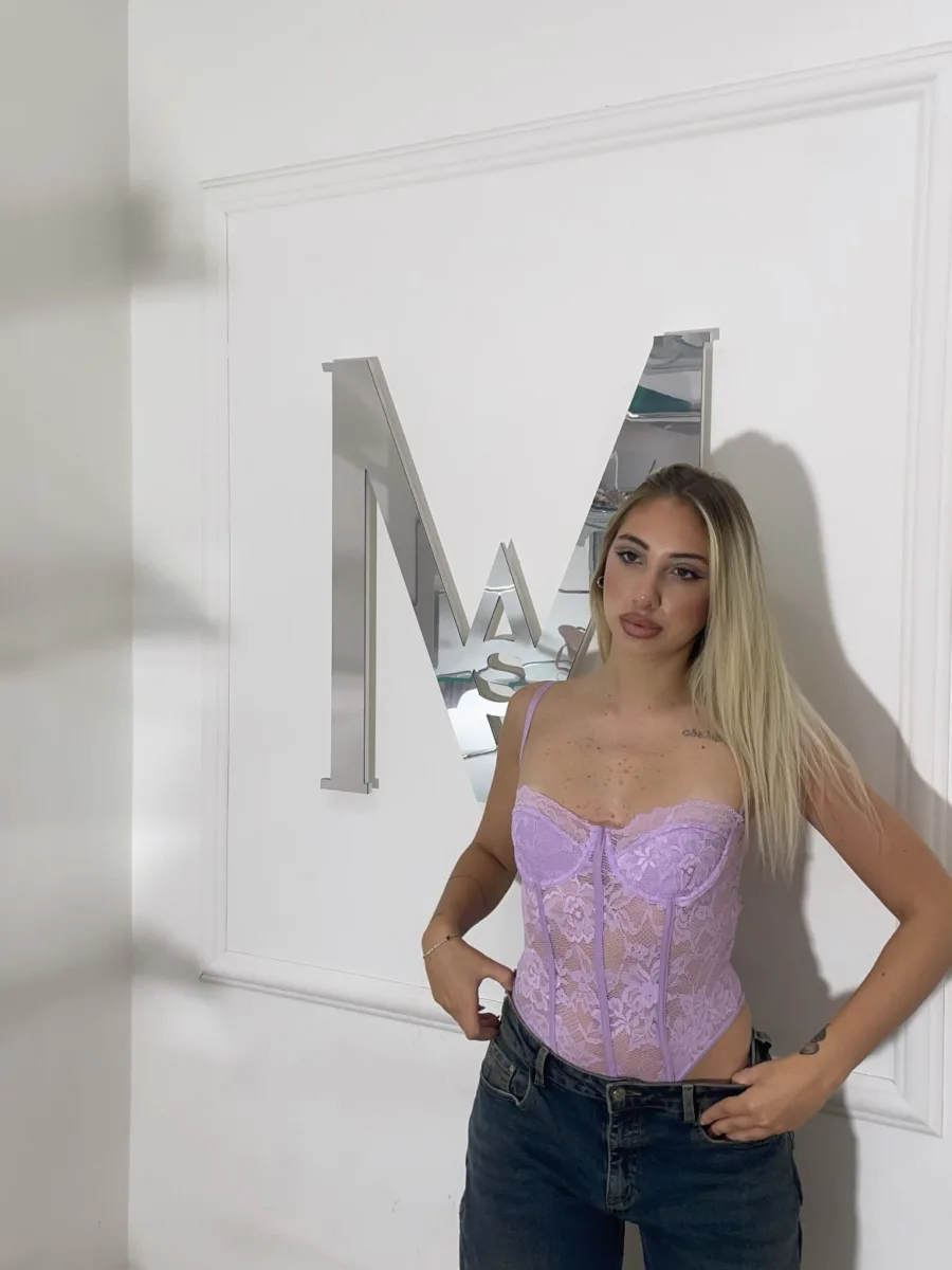 Body in pizzo lilla