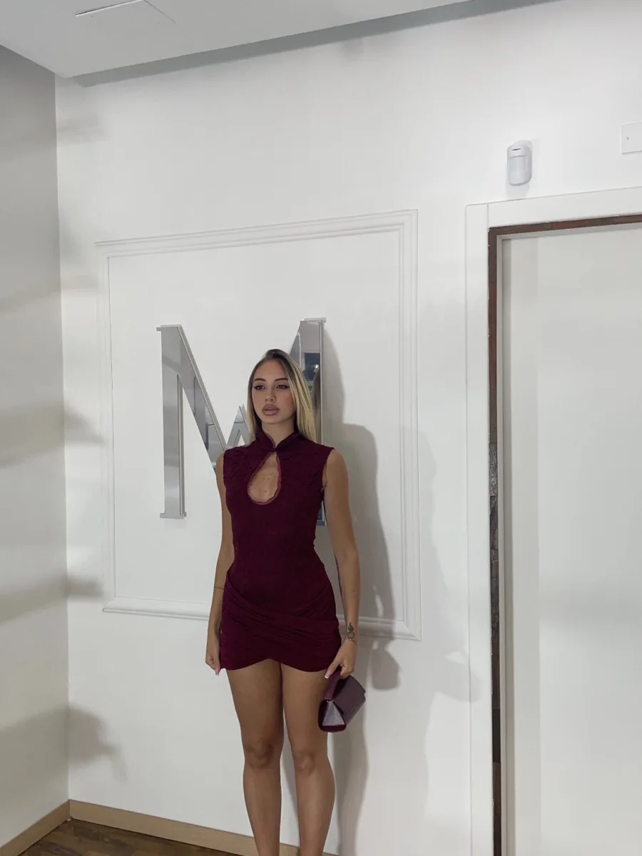 Mini dress in pizzo