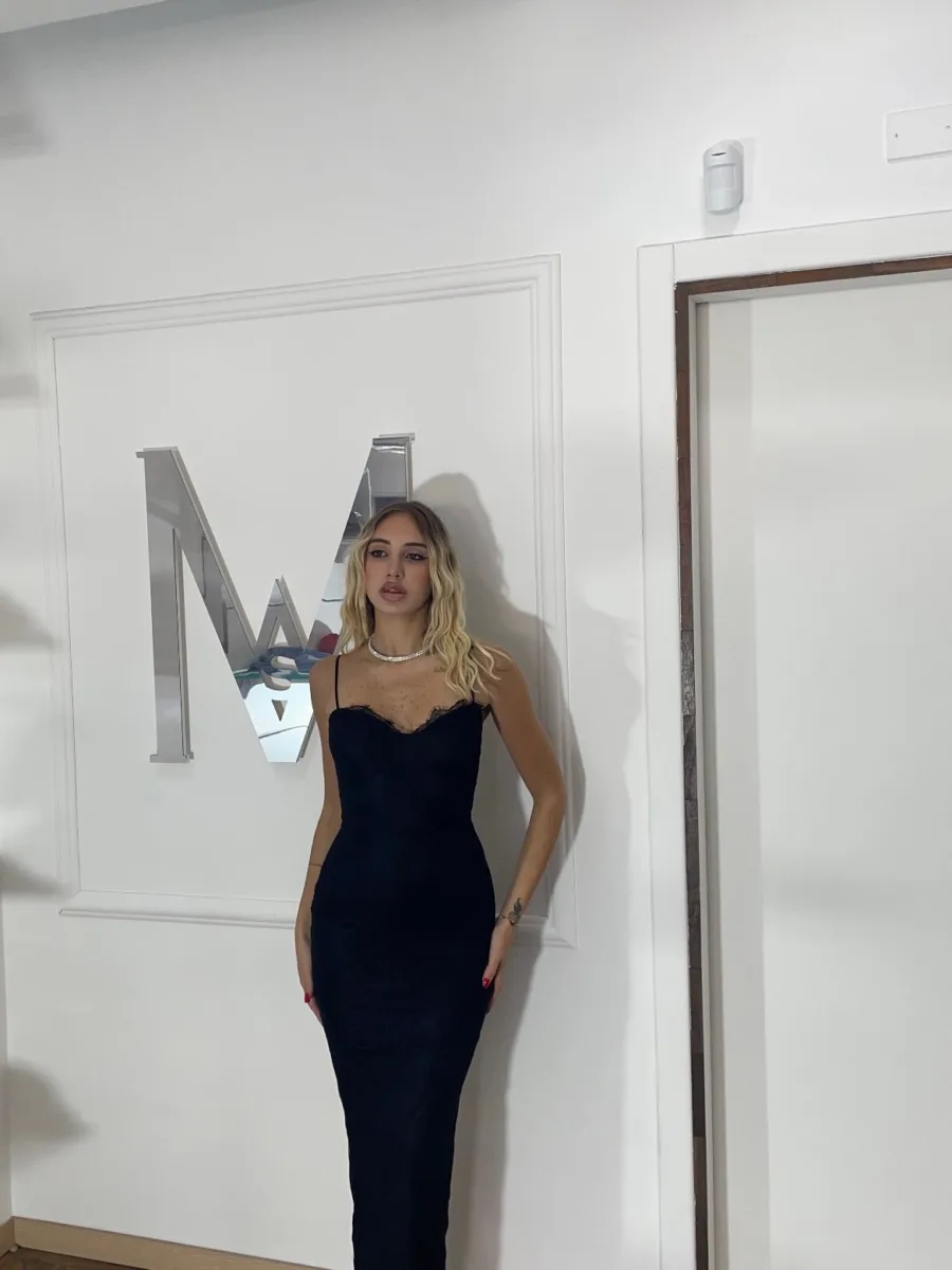 Tubino in pizzo nero
