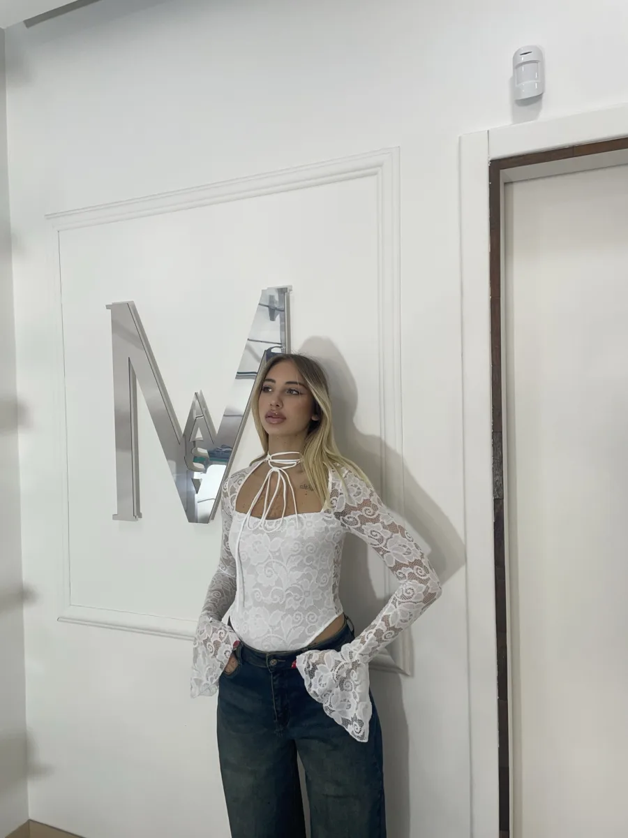Body in pizzo bianco